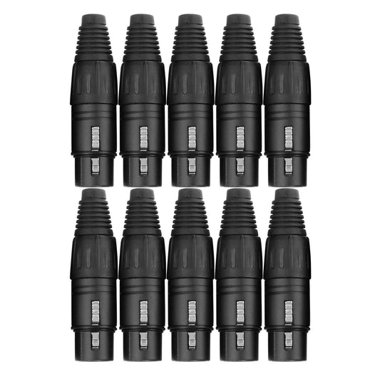 Produktbild von Pronomic XFPLUG Black XLR Stecker female - 10er Pack