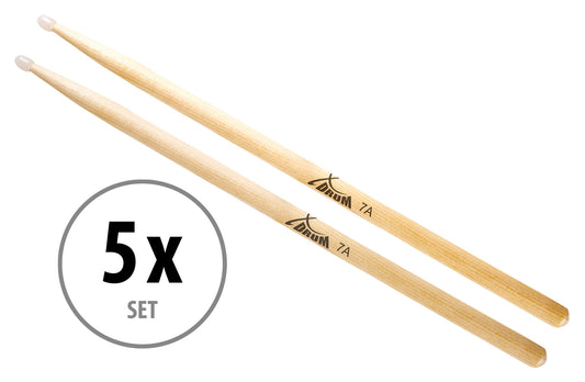 Produktbild von 5 Paar XDrum Schlagzeug Sticks 7A Nylon Tip