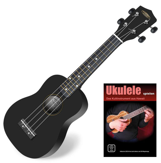 Produktbild von Classic Cantabile US-100 BK Sopran-Ukulele Schwarz Set inkl. Lernheft