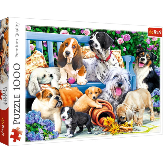 Hunde im Garten Puzzle
