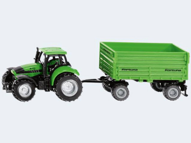 Modellfahrzeug Deutz Fahr mit Fortuna Achs Anhänger