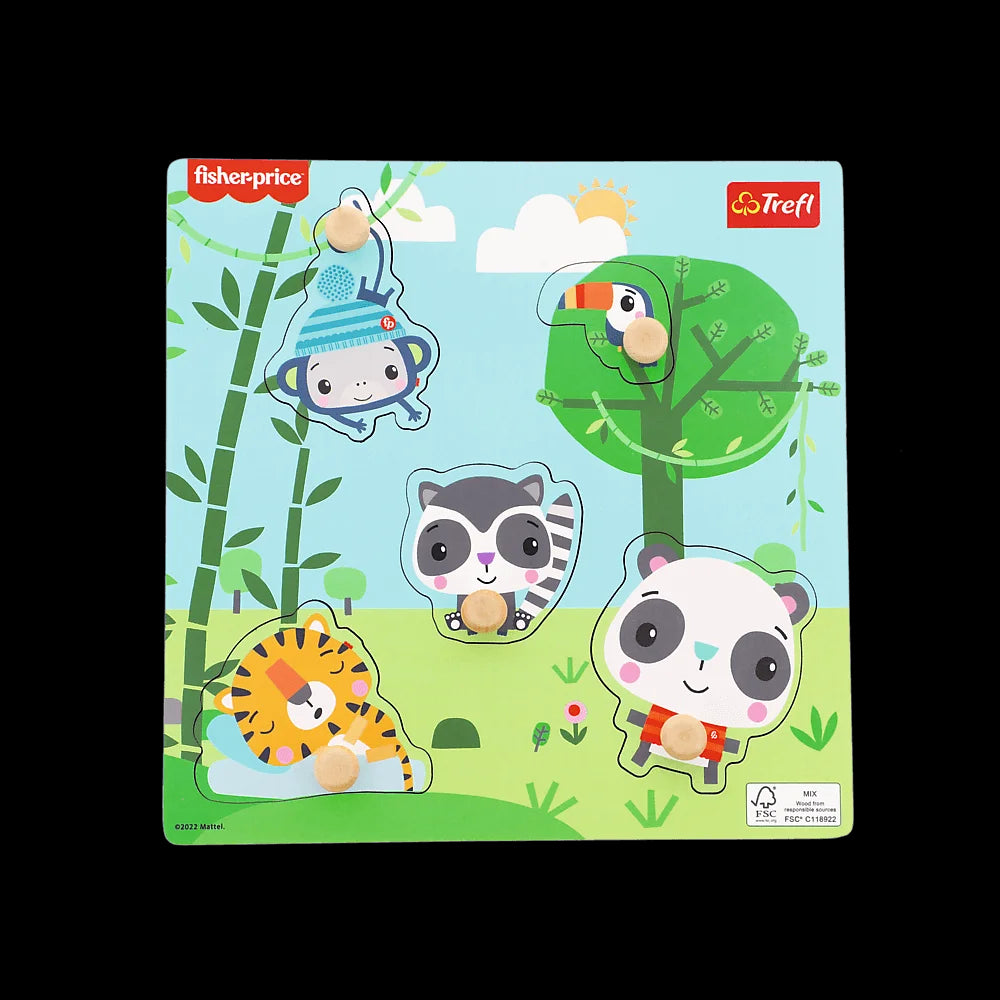 Fisher Price Dschungel Mini Holzrahmen Puzzle