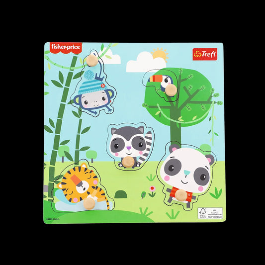 Fisher Price Dschungel Mini Holzrahmen Puzzle