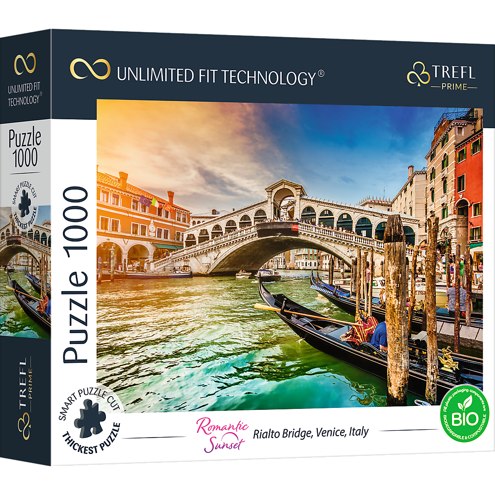 Romantic Sunset Rialto Brücke Vendig Italien UFT Puzzle