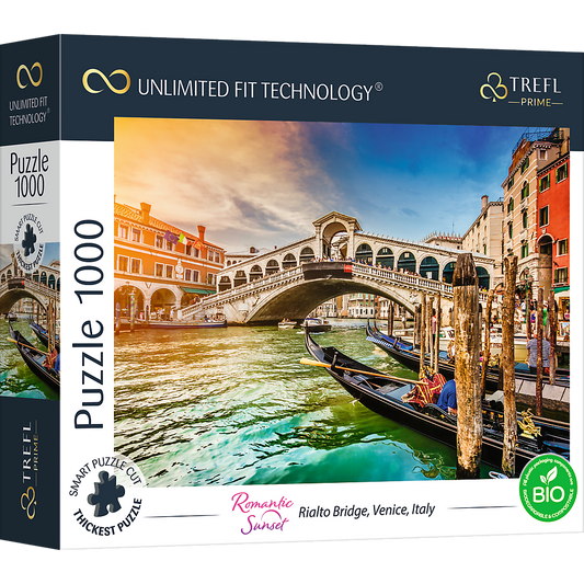 Romantic Sunset Rialto Brücke Vendig Italien UFT Puzzle
