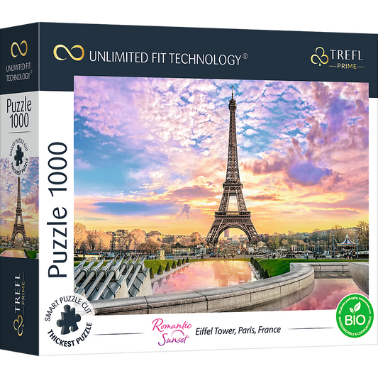 Romantic Sunset Eiffel Turm Paris Frankreich UFT Puzzle