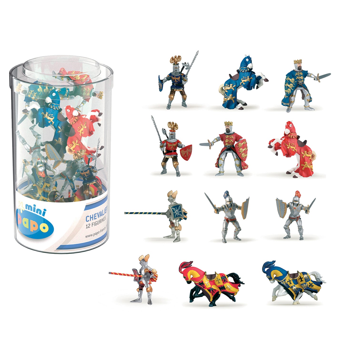 Papo Mini Ritter Spielfigur Kunststoffbehaelter