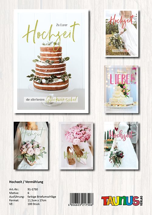 Hochzeitskarten Stück Motive