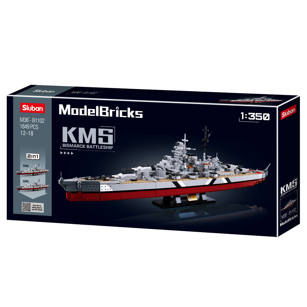 Sluban Bricks Schlachtschiff Bismarck 2in1