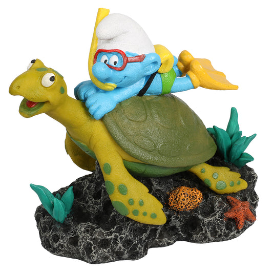 Schlumpf mit Schildkröte Figur