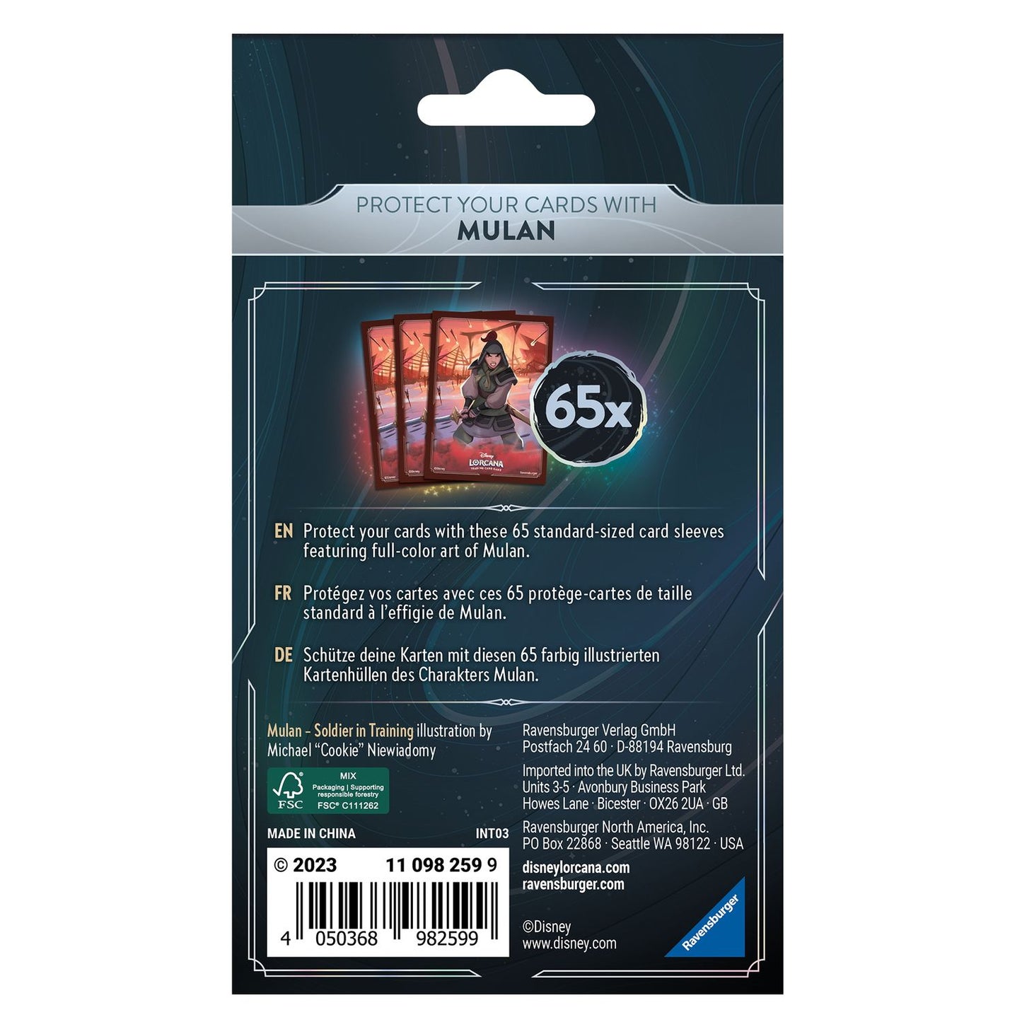 Disney Lorcana Aufstieg der Flutgestalten Kartenhüllen Mulan