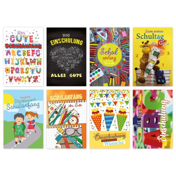 Schulanfangskarte Stück Motive
