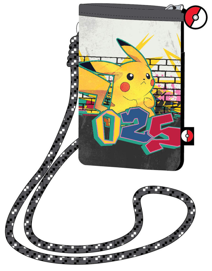 Safta Pokemon Pikachu Kordeltasche für Handy