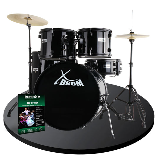 Produktbild von XDrum Rookie 22" Standard Schlagzeug Komplettset Black inkl. Schule