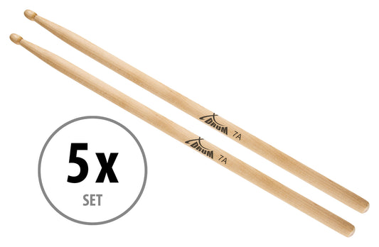 Produktbild von 5 Paar XDrum Schlagzeug Sticks 7A Wood Tip