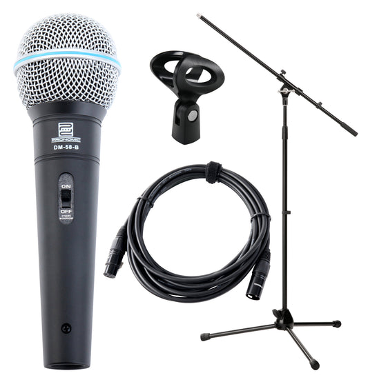 Produktbild von Pronomic DM-58-B Vocal Mikrofon Starter Set Mikro, XLR Kabel, Klemme, Stativ