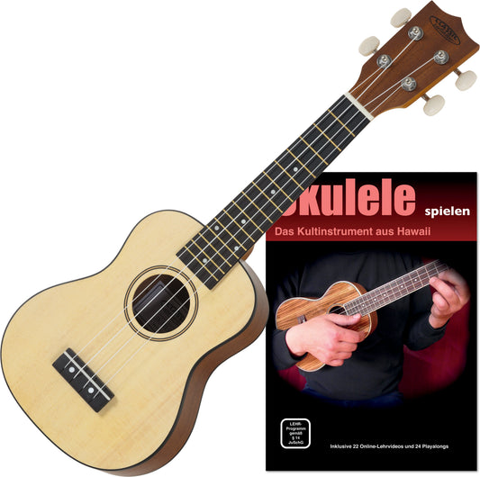 Produktbild von Classic Cantabile Ukulele Natur Set inkl. Lernheft
