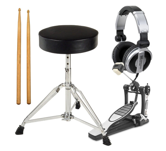 Produktbild von XDrum E-Drum Accessory Pack Pro Fußmaschine, Sticks, Hocker, Kopfhörer
