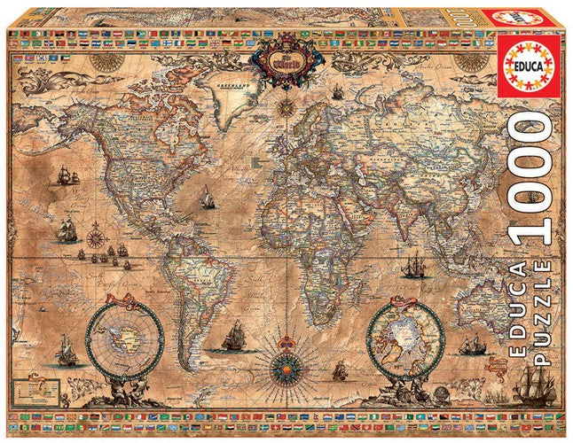 Educa Puzzle Antike Weltkarte Teile