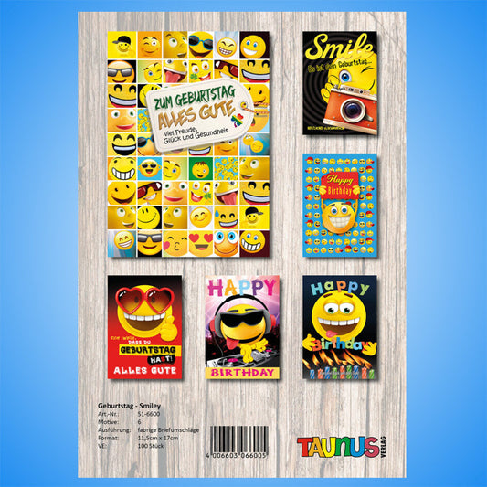 Smiley Geburtstagskarten Motive Stueck