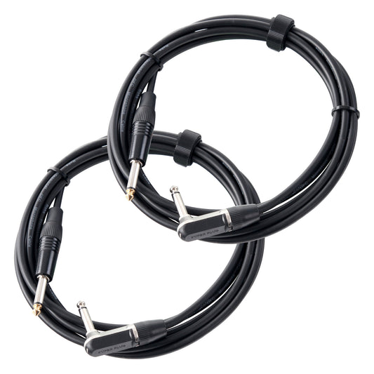 Produktbild von Pronomic Stage INST-A-3 Instrumentenkabel Winkelstecker 3 m schwarz 2x Set