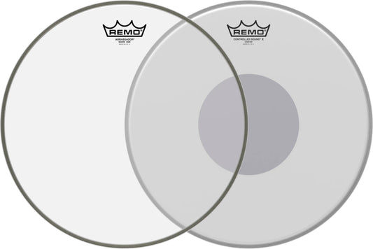 Produktbild von Remo Controlled Sound X Coated Black Dot 14" + Ambassador Reso Set