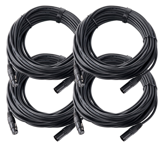 Produktbild von Pronomic Stage XFXM-20 Mikrofonkabel XLR 20 m Schwarz 4er Set