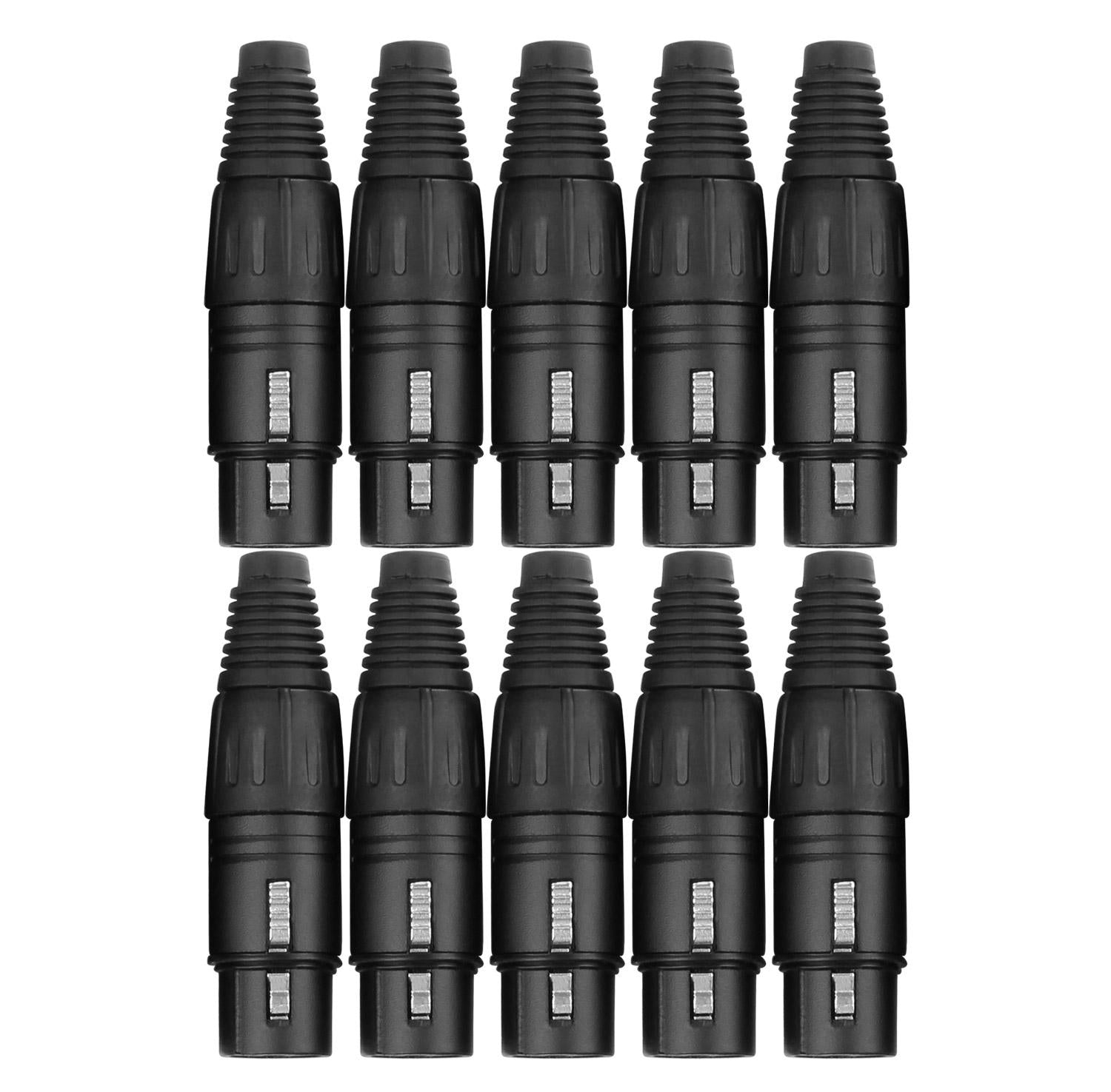 Produktbild von Pronomic XFPLUG Black XLR Stecker female - 10er Pack