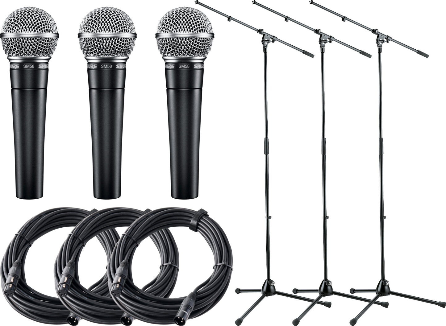 Produktbild von Shure SM 58-LCE Mikrofon 3er Set