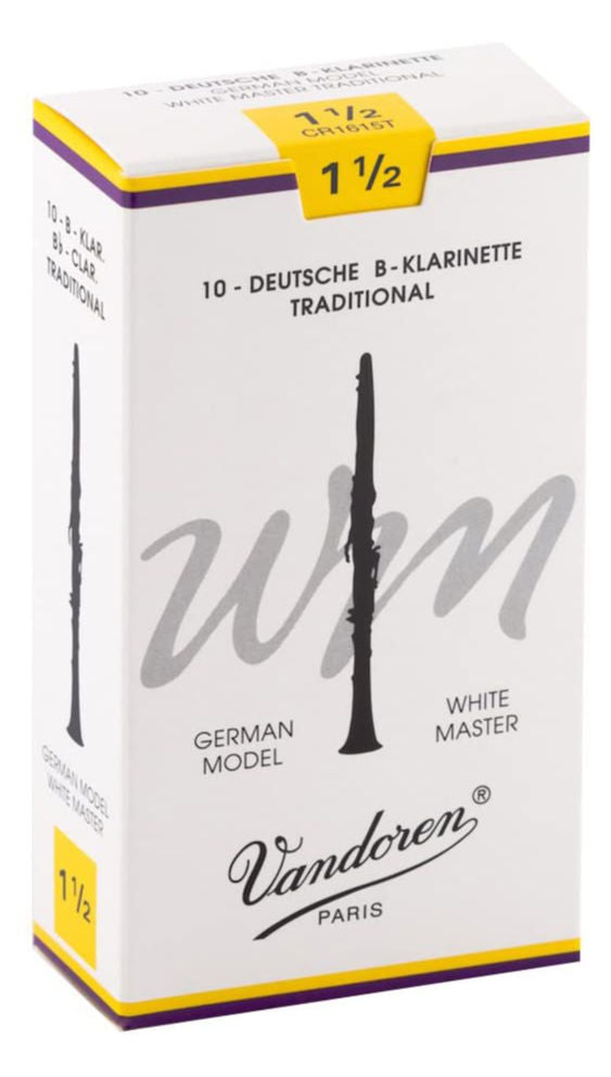 Produktbild von Vandoren White Master WM Traditional Bb-Klarinette Blätter (1,5) 10er Pack
