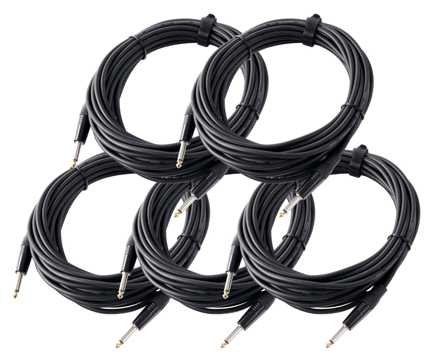 Produktbild von Pronomic Stage INST-10 Instrumentenkabel Klinke 10m schwarz 5x Set