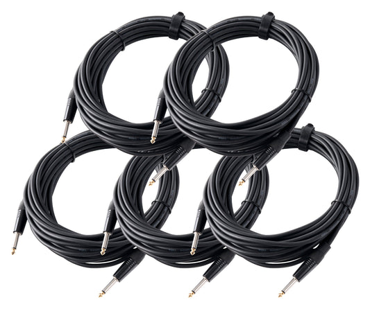 Produktbild von Pronomic Stage INST-10 Instrumentenkabel Klinke 10m schwarz 5x Set