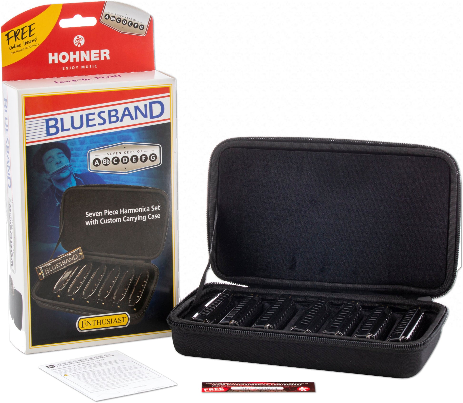 Produktbild von Hohner Starter Set Blues Harmonika 7x im Etui