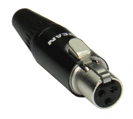Produktbild von Neutrik Rean RT3FC-B Mini-XLR Kabelbuchse 3-polig weiblich z.B. für AKG Minimiks
