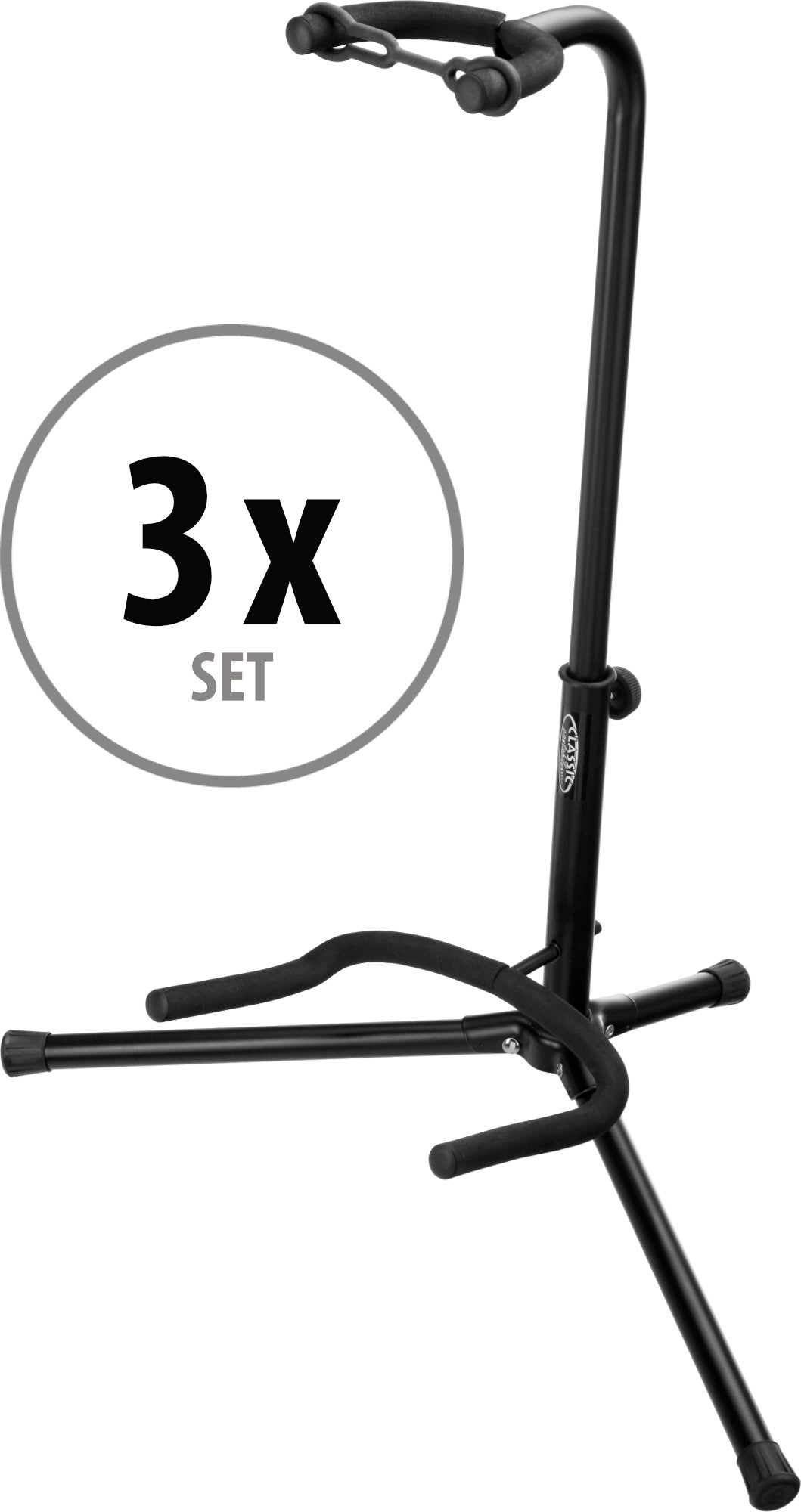 Produktbild von Classic Cantabile GS-2008 Gitarrenständer Deluxe 3x Set