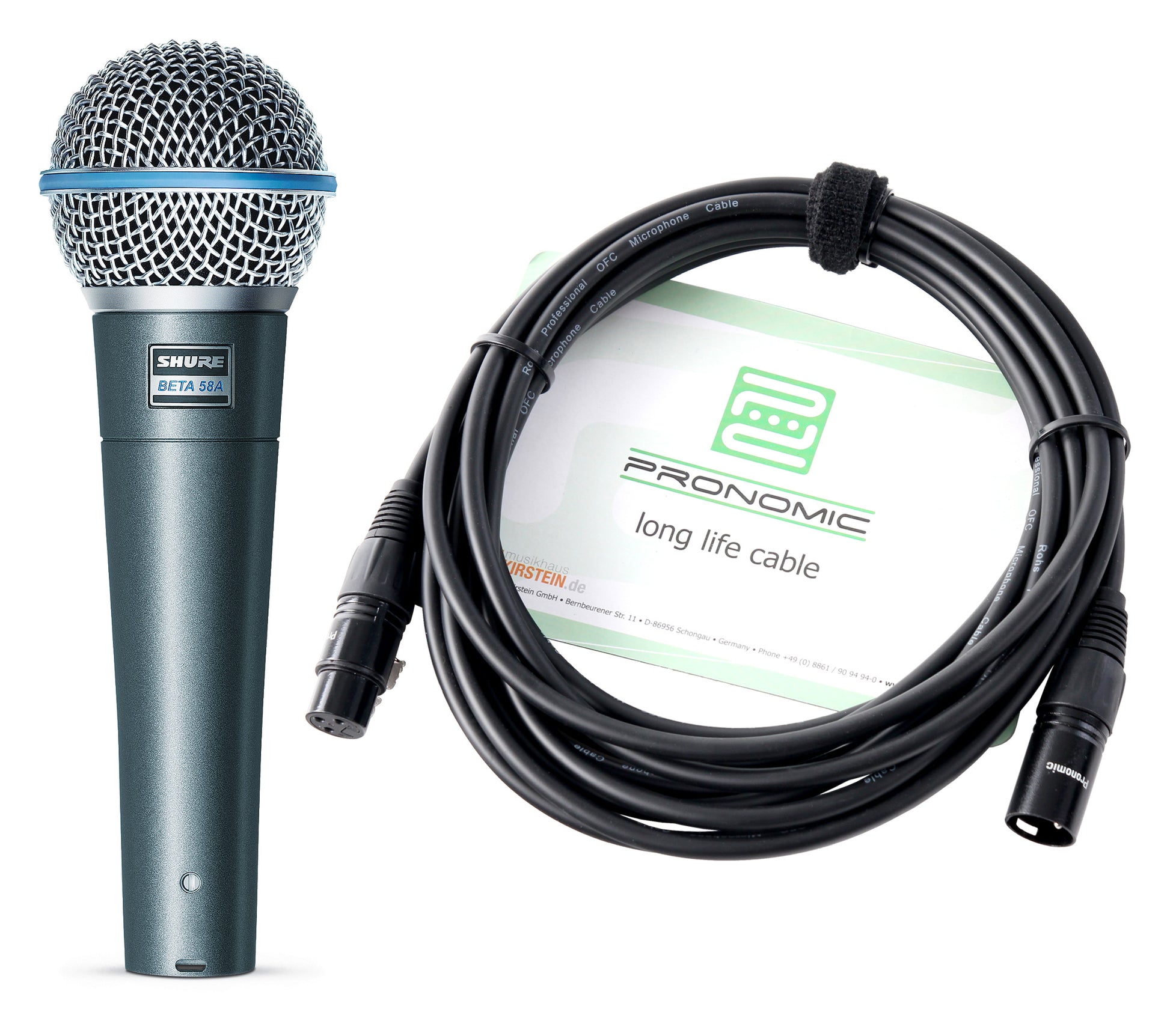 Produktbild von Shure Beta 58A Mikrofon Set+ Kabel
