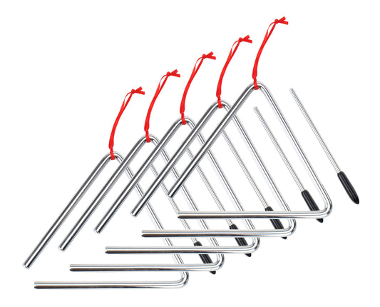 Produktbild von XDrum Triangel, klein 15cm SET 5 x + Schlägel