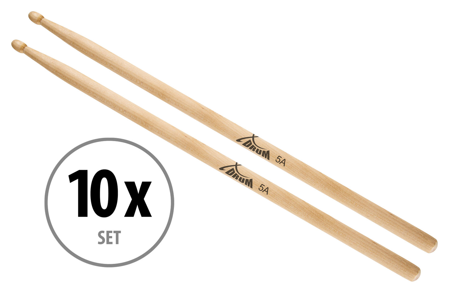 Produktbild von 10 Paar XDrum Schlagzeug Sticks 5A Wood Tip