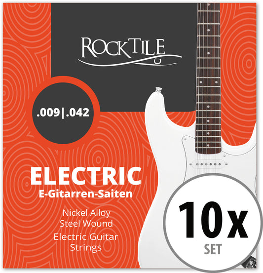 Produktbild von Rocktile Saiten für E-Gitarren Super Light 10er Pack