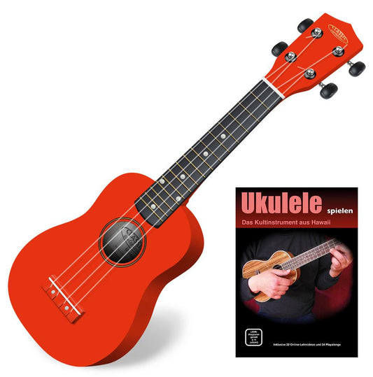 Produktbild von Classic Cantabile US-100 RD Sopran-Ukulele Rot Set inkl. Lernheft