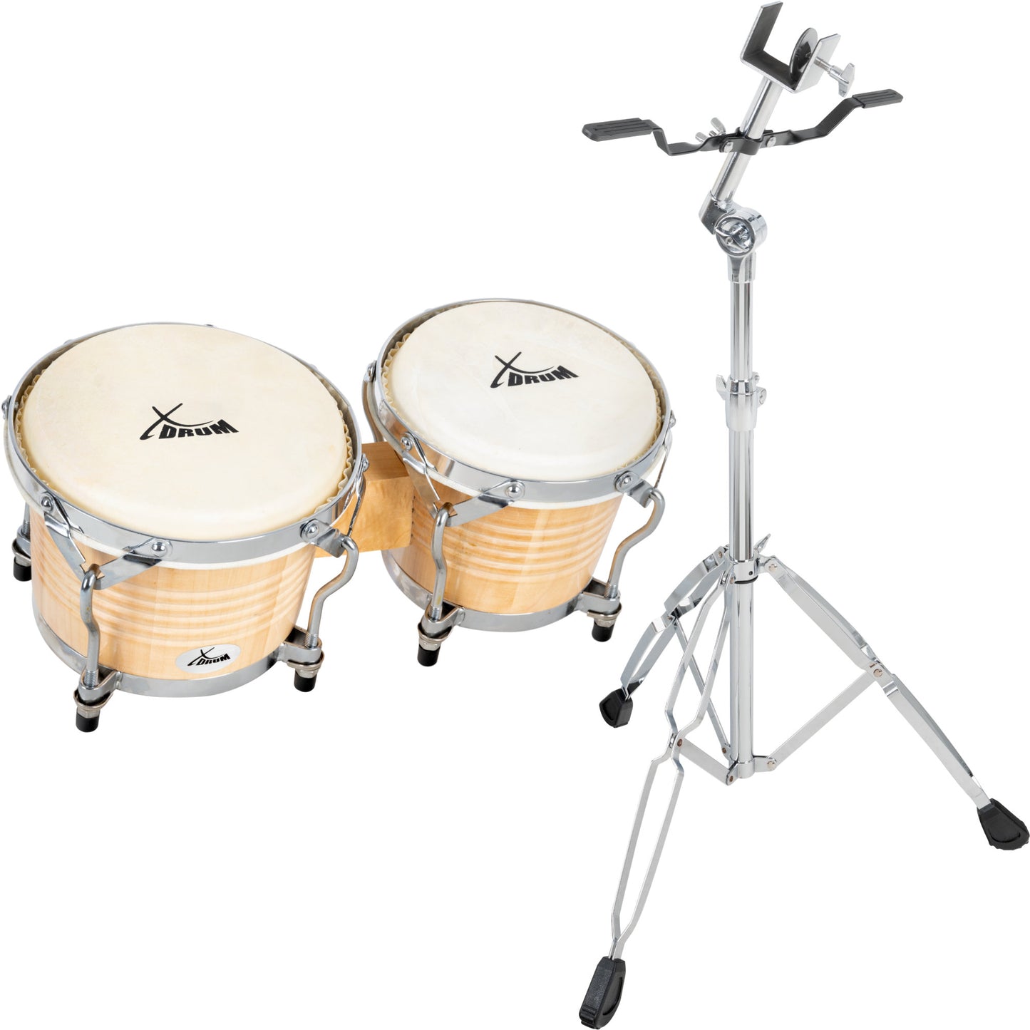 Produktbild von XDrum Bongos Pro Natur Set inkl. Ständer
