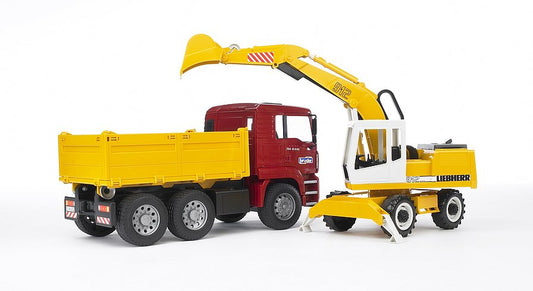 Bruder MAN TGA Liebherr Bagger