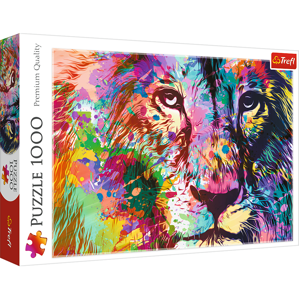 Bunter Löwe Puzzle