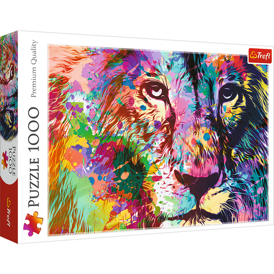 Bunter Löwe Puzzle