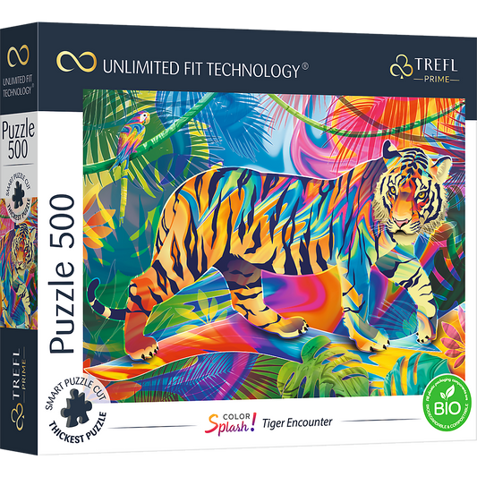 Farbspritzer Tiger UFT Puzzle
