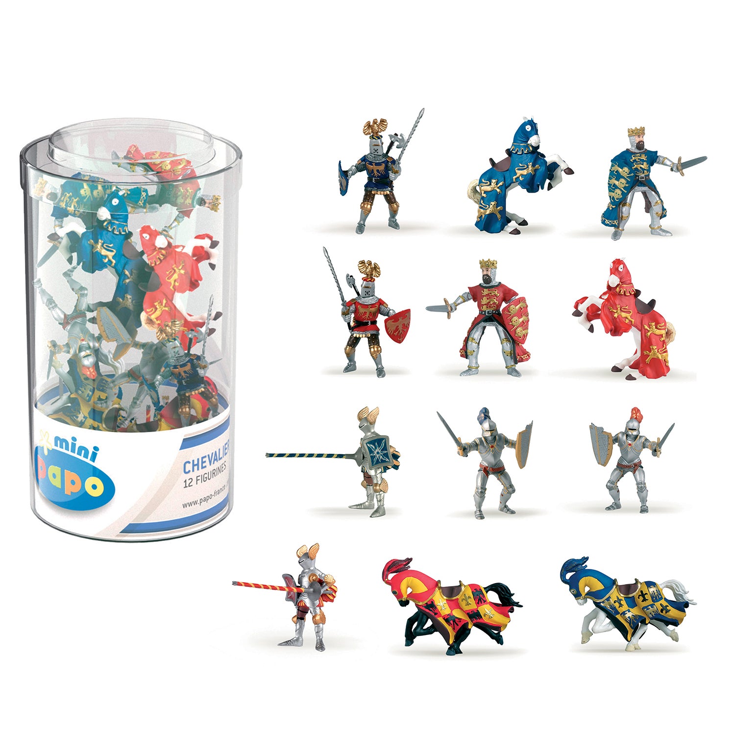 Papo Mini Ritter Spielfigur Kunststoffbehaelter