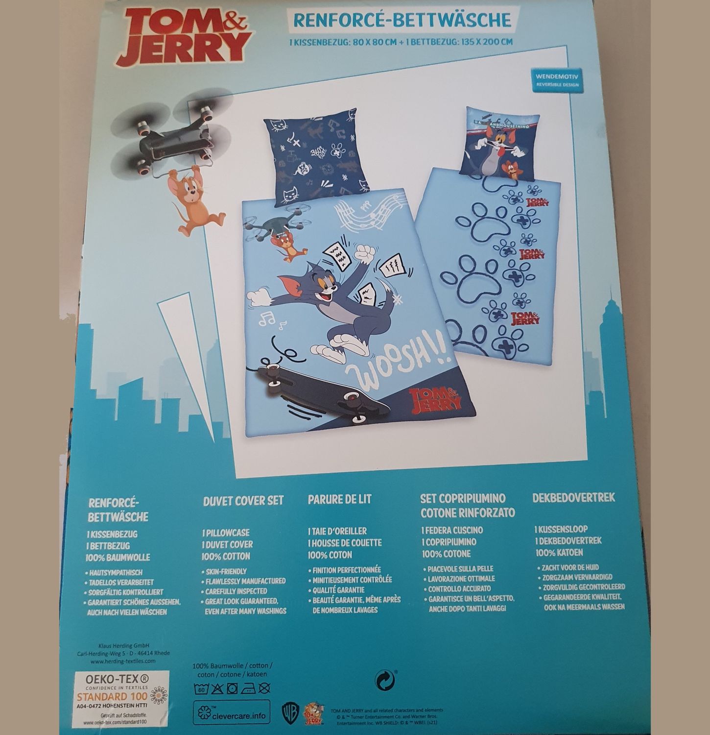 Tom Jerry Wendebettwaesche