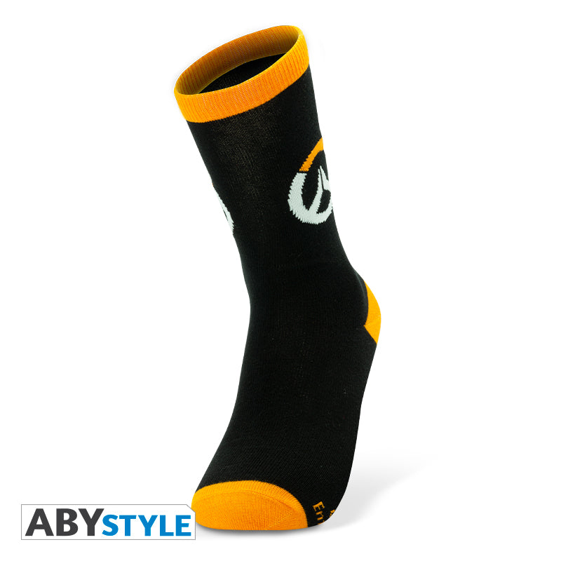Overwatch Socken schwarz orange Logo