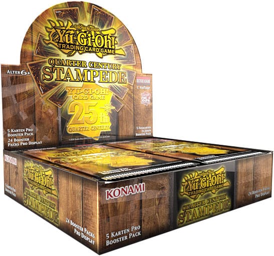 YuGiOh Quarter Century Stampede Booster DE er Display
