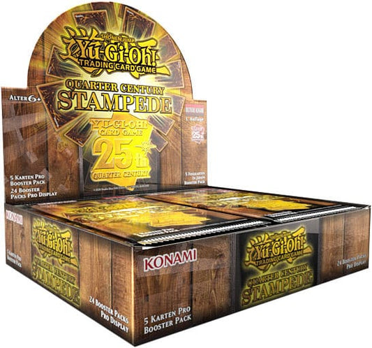 YuGiOh Quarter Century Stampede Booster DE er Display